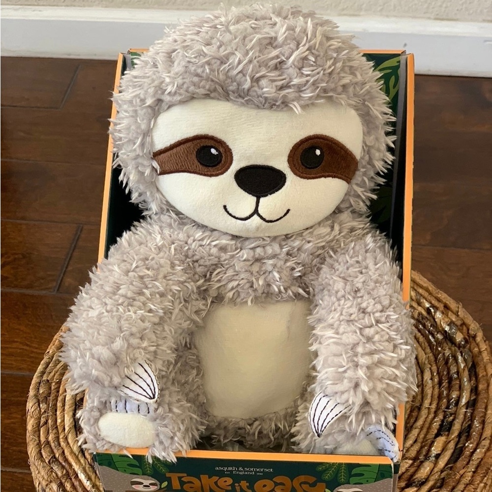 Sloth Cuddly Cozy Plush Heatable Lavender Scented Stuffed Animal.